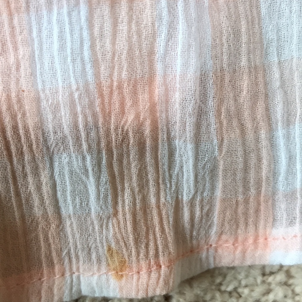 William Rast small peach combo checked front button top. - Picture 8 of 8